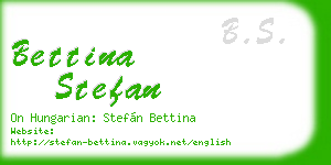 bettina stefan business card